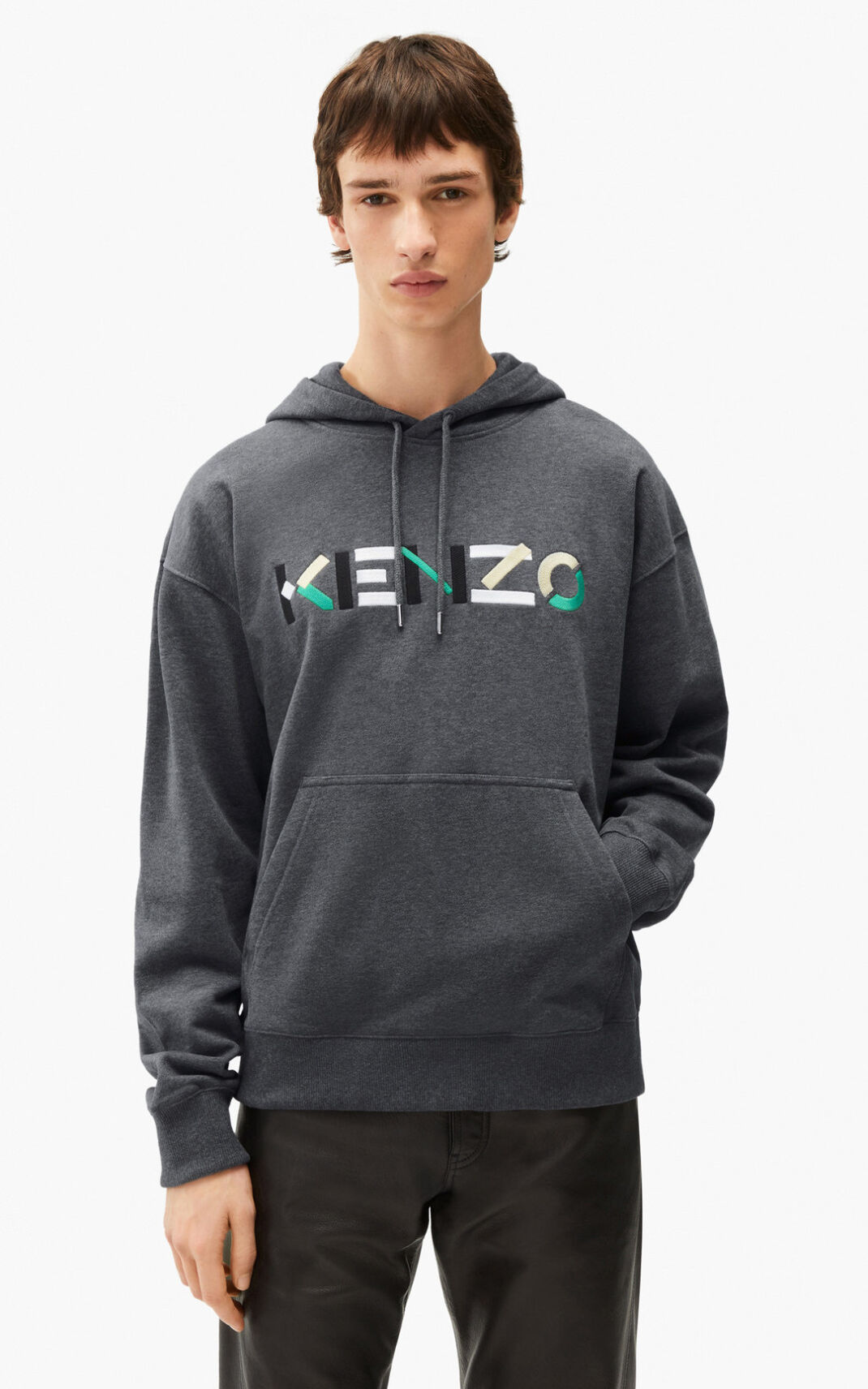 Kenzo Logo oversized フーディ メンズ グレー - GESDVH827